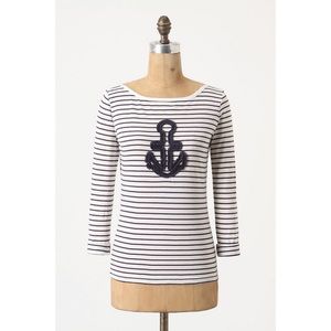 ANTHROPOLOGIE La Phare De La Beleine Nautical Top